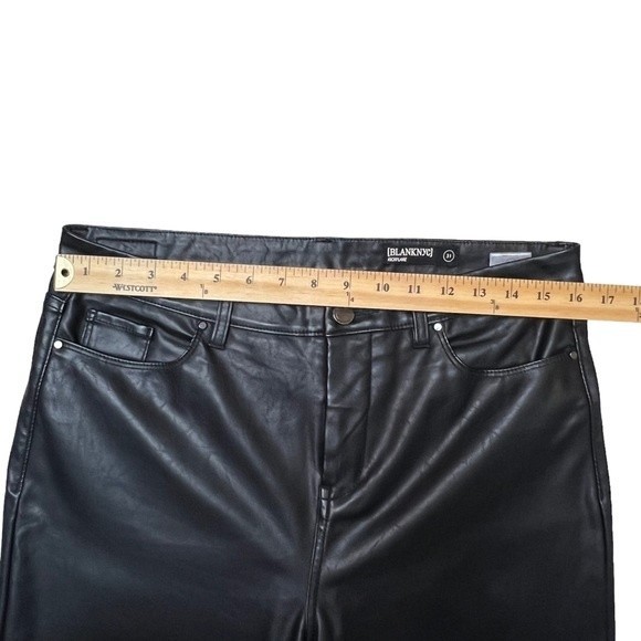 BLANK NYC The Varick Faux Leather Kick Flare Pants Black Size 31 - Picture 11 of 14